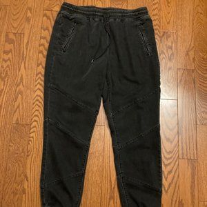 Banana Republic Men's Black Denim Joggers, Large